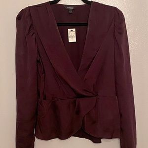 Express | Purple Peplum Blouse‎